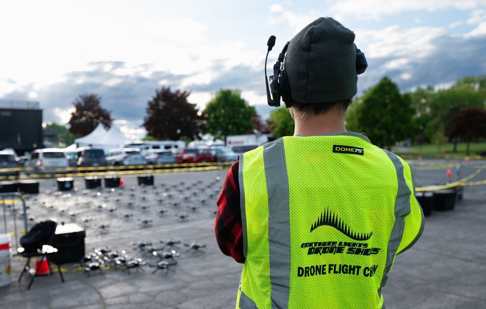 An image of an NLDS ground crew worker overseeing the safety process.