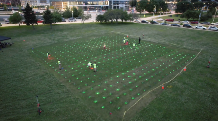 An image of NLDS drones staged on a local field before a community show. An image of NLDS drones staged on a local field before a community show.