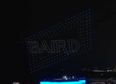 An image from the Baird Financial Services show featuring the actual shot from the show.