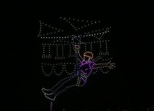 An image from the 2025 BCI Grand Opening show featuring a ziplining guest.