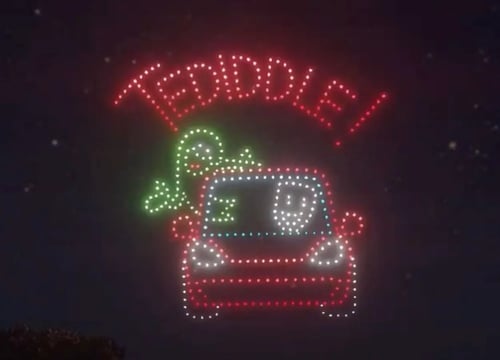 An image from the Muskegon Tesla Owners show featuring the Tediddle!'s logo rendered.