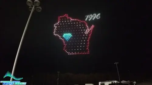 An image from an NLDS showing a casino-themed show, in this case, a map of Wisconsin. An image from an NLDS showing a casino-themed show, in this case, a map of Wisconsin.