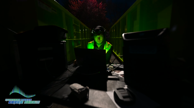 An image from an NLDS crewman overseeing a show in progress.