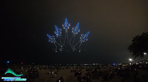 An image from an NLDS drone show depicting the Blue Angels flying in sync. Can't do that with fireworks! An image from an NLDS drone show depicting the Blue Angels flying in sync. Can't do that with fireworks!