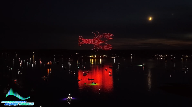 An image from the Boothbay Harbor show depicting a Maine lobster.