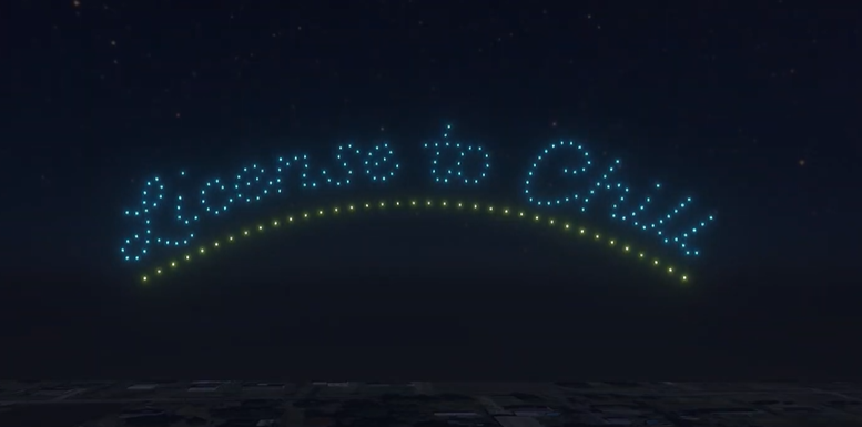 An image from an NLDS drone show done for a Jimmy Buffet's Margaritaville location. An image from an NLDS drone show done for a Jimmy Buffet's Margaritaville location.