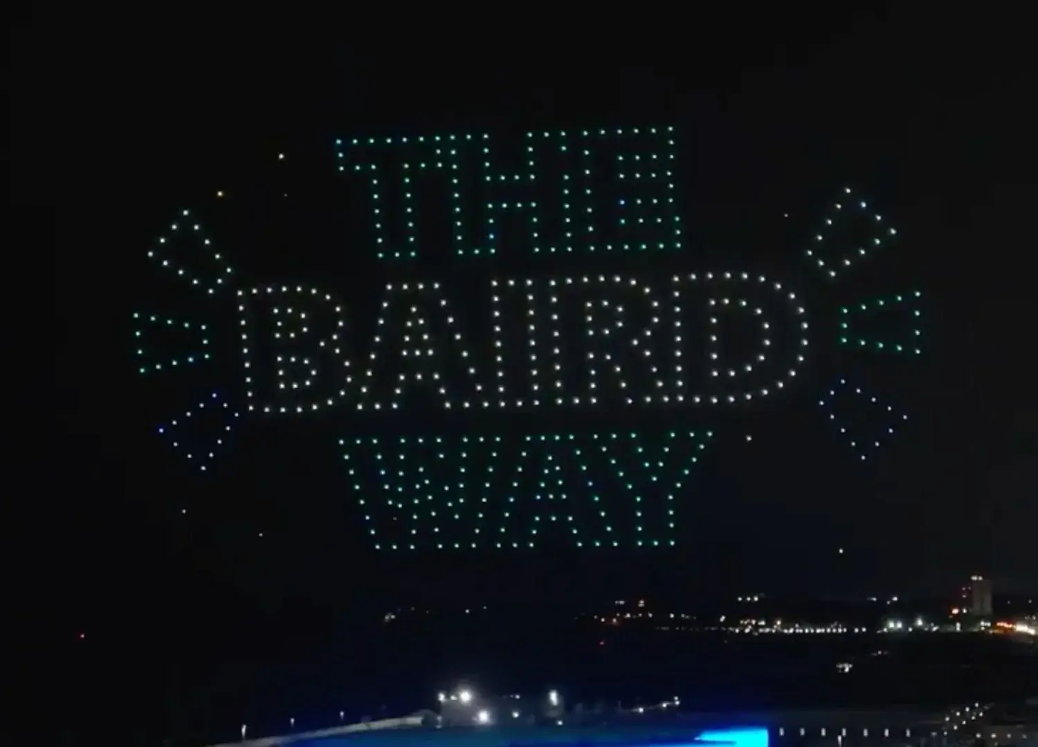 An image from the Baird Financial Services show featuring Baird's slogan.