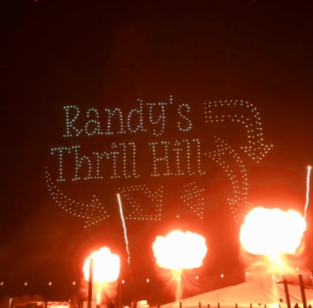 An image from the 2025 BCI Grand Opening show featuring an message for Randy's Thrill Hill.
