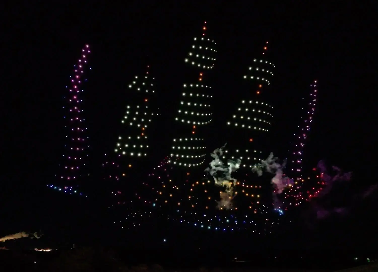 An image from the BCI Celebration show featuring a ship being ripped apart by a kraken.
