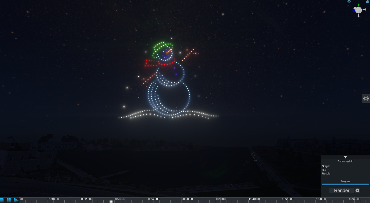 An image from the Kenosha Lightin' Up show featuring the render of an image.