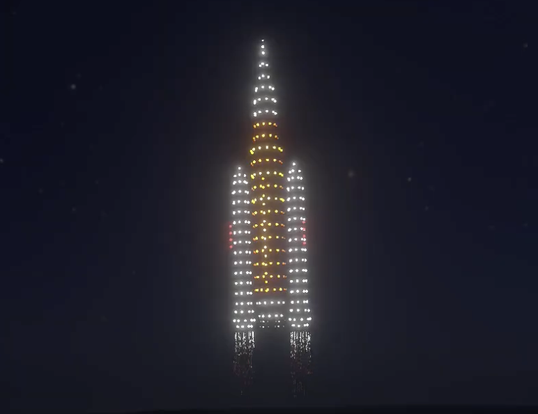 An image of the initial render of the Artemis spaceship for the Milwaukee 4th of July NLDS show. An image of the initial render of the Artemis spaceship for the Milwaukee 4th of July NLDS show.