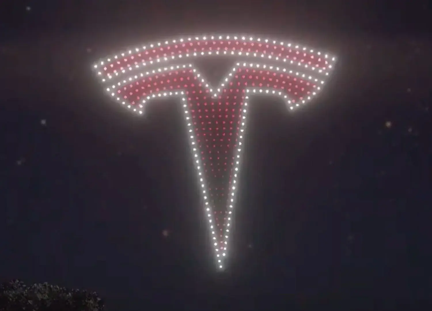 An image from the Muskegon Tesla Owners show featuring the Tesla logo.