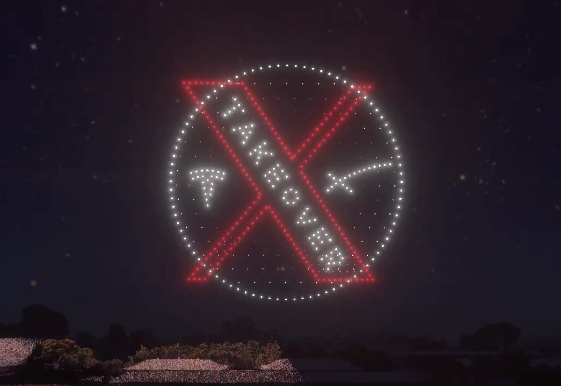 An image from the Silicon Valley Tesla Owners Club show featuring X Takeover