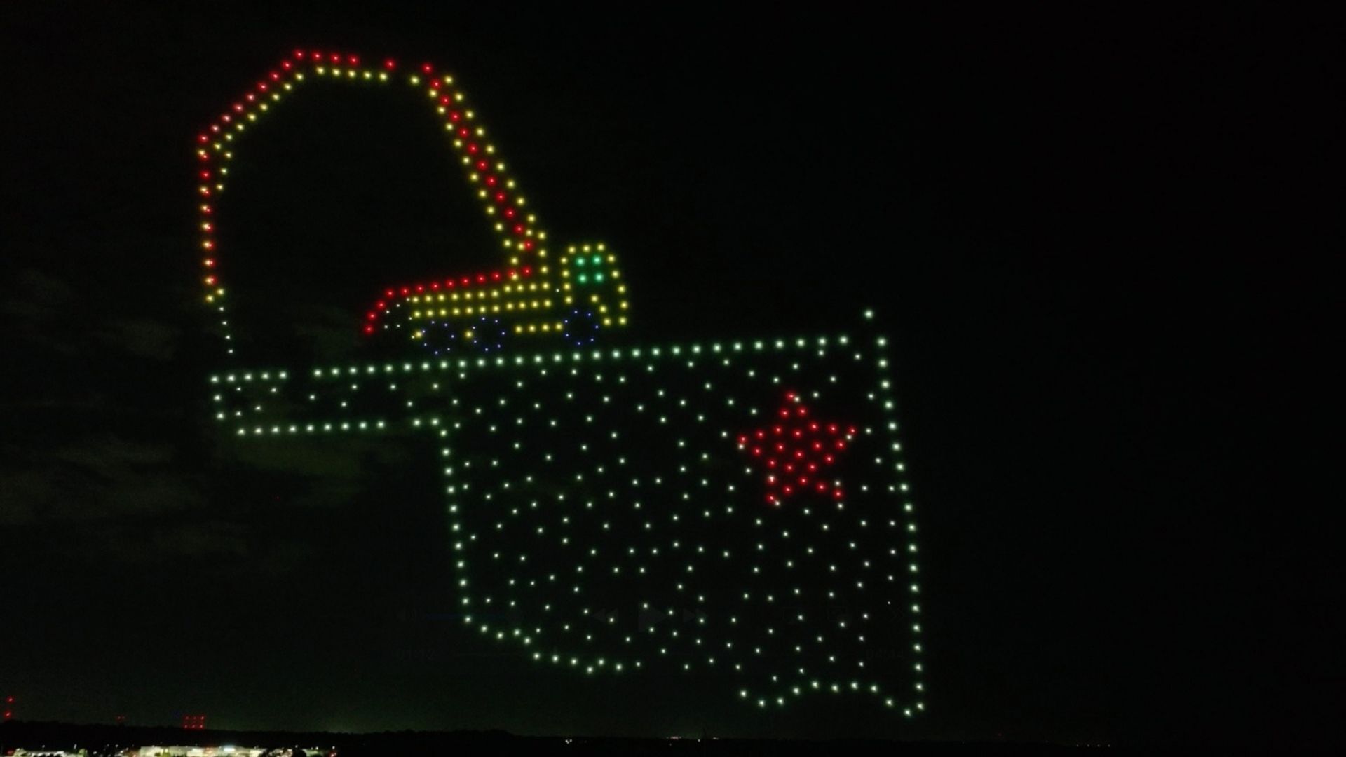 An image from the Timber Wolf 10-year Anniversary show featuring the company's logo.